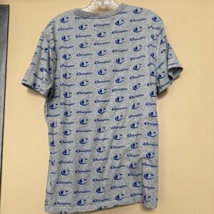 Champion Gray and Blue Short Sleeve Tee